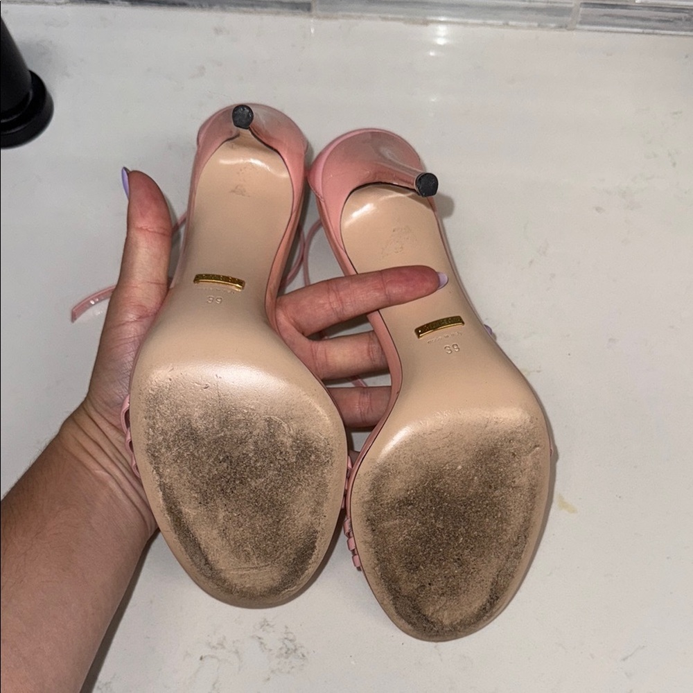 Gucci Pink Patent Leather Ankle Strap Sandals Size 39 ๐ - Picture 13 of 16